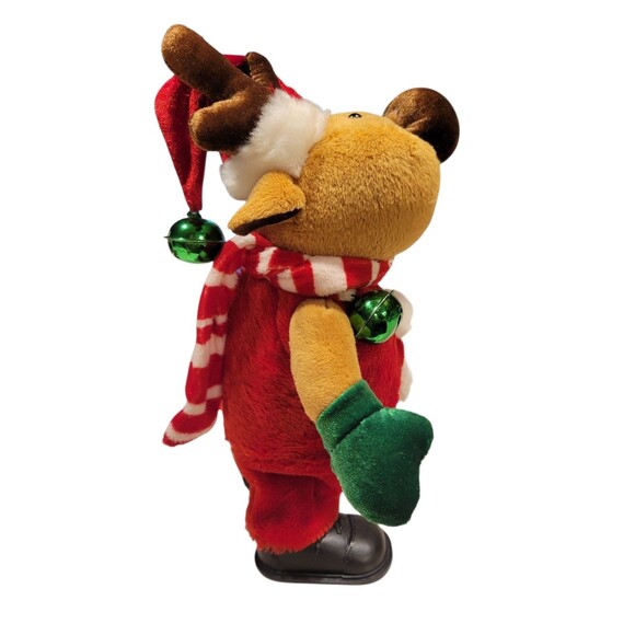 13" Dan Dee Animated Moose Jingle Dance Sing Lights Jingle Bells Christmas Plush - Picture 6 of 8